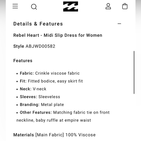 Billabong Rebel Heart Ruffle Detail Dress in Green and White Print. Size Large - Picture 7 of 16